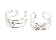 Sterling Silver Wire Frame Infinity Ear Cuffs CSS192