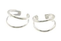 Sterling Silver Double Ring Ear Cuffs CSS197