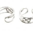 Sterling Silver Wire Frame Infinity Ear Cuffs CSS198