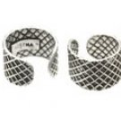 Sterling Silver Cross Hatched Ear Cuffs CSS212