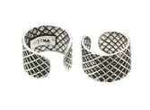 Sterling Silver Cross Hatched Ear Cuffs CSS212
