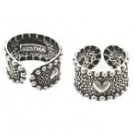 Sterling Silver Studded w/ Heart Ear Cuffs CSS215