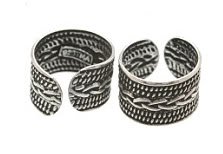 Sterling Silver 4 Rope and Braid Ear Cuffs CSS216
