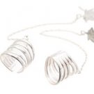 Sterling Silver 5 Ring Ear Cuffs w/ Maple Leaf Earrings Combo CSS227