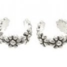 Sterling Silver Chain of Flowers Ear Cuffs CSS270