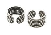 Sterling Silver Triple Rope Ear Cuffs CSS278
