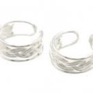 Sterling Silver Wire Frame Braid Ear Cuffs CSS282