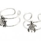 Sterling Silver Wire Frame Turtle Ear Cuffs CSS287