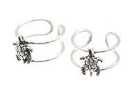Sterling Silver Wire Frame Turtle Ear Cuffs CSS287