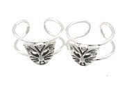 Sterling Silver Wire Frame Cat Face Ear Cuffs CSS288