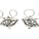 Sterling Silver Playing Dolphins Ear Cuffs CSS329