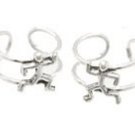 Sterling Silver Dancing Man Ear Cuffs CSS343