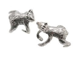 Sterling Silver Hugging Bear Ear Cuffs CSS359