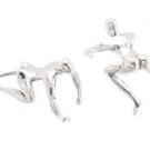 Sterling Silver Hugging Man Ear Cuffs CSS362