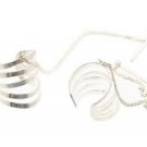 Sterling Silver 5 Ring w/ Chain Earring/ Ear Cuff Combo CSS98