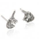 Sterling Silver Unicorn Head Earrings AESS51