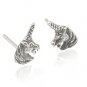 Sterling Silver Unicorn Head Earrings AESS51