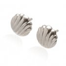 Sterling Silver Rounded Shell Earrings AESS55