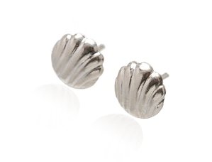 Sterling Silver Rounded Shell Earrings AESS55