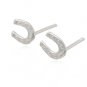 Sterling Silver Horseshoe Earrings AESS75