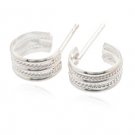 Sterling Silver Double Rope Earrings AESS124