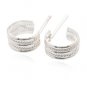 Sterling Silver Double Rope Earrings AESS124