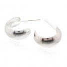 Sterling Silver Simple Curved sm Earrings AESS125