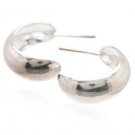 Sterling Silver Simple Curved lg Earrings AESS126