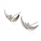 Sterling Grinning Crescent Moon Earrings AESS1053
