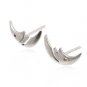 Sterling Grinning Crescent Moon Earrings AESS1053
