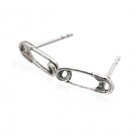 Sterling Silver Safety Pins Earrings AESS1261