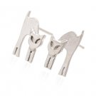 Sterling Silver Scaredy Cat Earrings AESS1296
