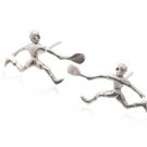 Sterling Silver Tennis Player Earrings AESS1298