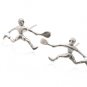 Sterling Silver Tennis Player Earrings AESS1298