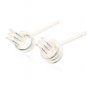 Sterling Silver Linked Rings Earrings AESS1339
