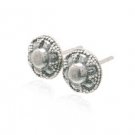 Sterling Silver Decorative Stud Earrings AESS1367