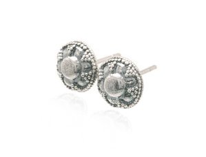 Sterling Silver Decorative Stud Earrings AESS1367