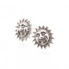 Sterling Silver Bright Sun Face Earrings AESS1370