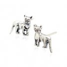 Sterling Silver Curious Cat Earrings AESS1371