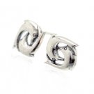 Sterling Silver Swimming Dolphins Earrings AESS1372