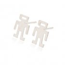 Sterling Silver Man Shell Earrings AESS1524