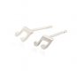 Sterling Silver Musical Note Earrings AESS1763