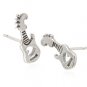 Sterling Silver Heart Guitar Earrings AESS1764