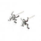Sterling Silver Frog Earrings AESS1778