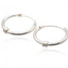 Sterling Silver Hoop Earrings  AESS111