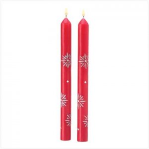 #39217 Snowflake Taper Candles