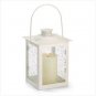 #37441 Large Ivory Color Glass Lantern