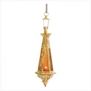 #38373 Amber Teardrop Lantern