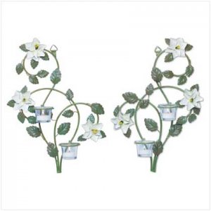#35262 Magnolia Wall Candleholders