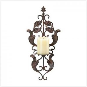 #37427 Wroght Iron Wall Candleholder